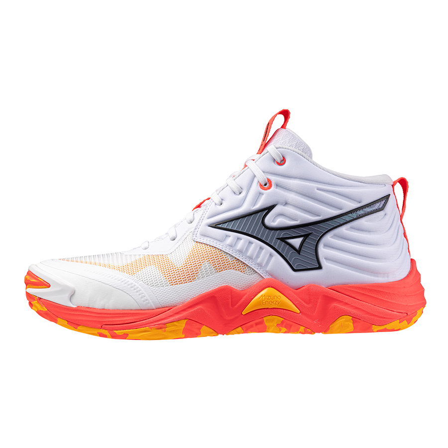 Mizuno WAVE MOMENTUM ELITE MID White/Fiery Coral 2/Citrus